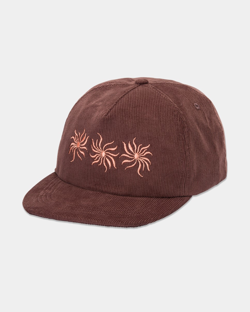 Womens Grandpa Clipback Cap-Brown