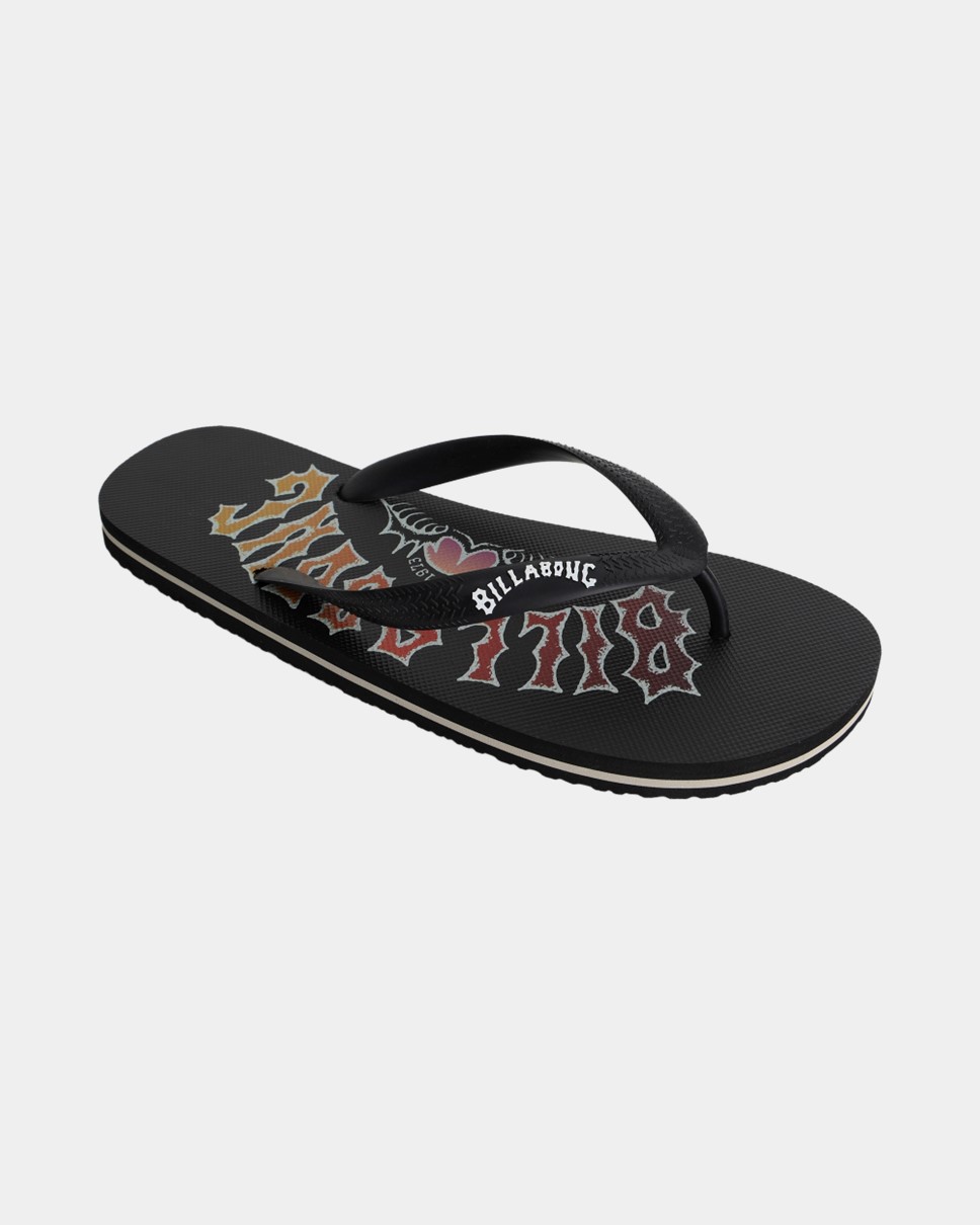 Mens Tides Thongs-Black