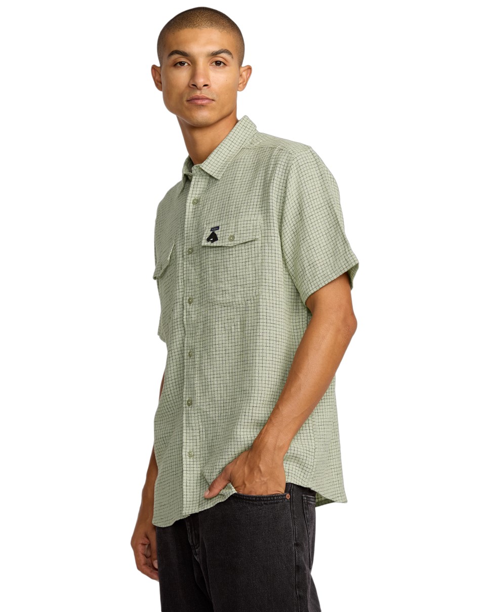 Mens KSL Yarn Dye Short Sleeve Shirt