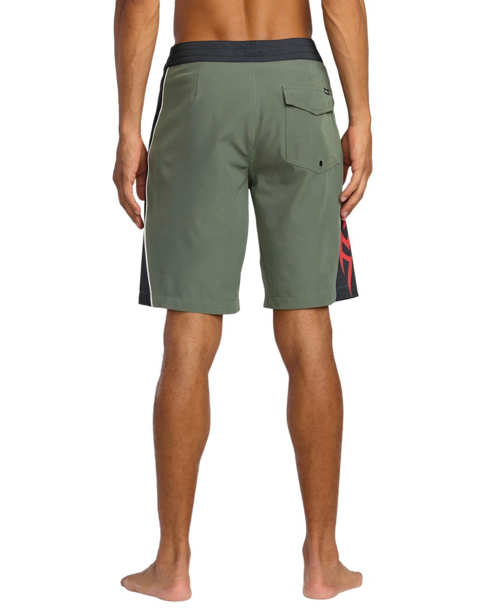 Mens Retract Trunk 20" Boardshorts-Green