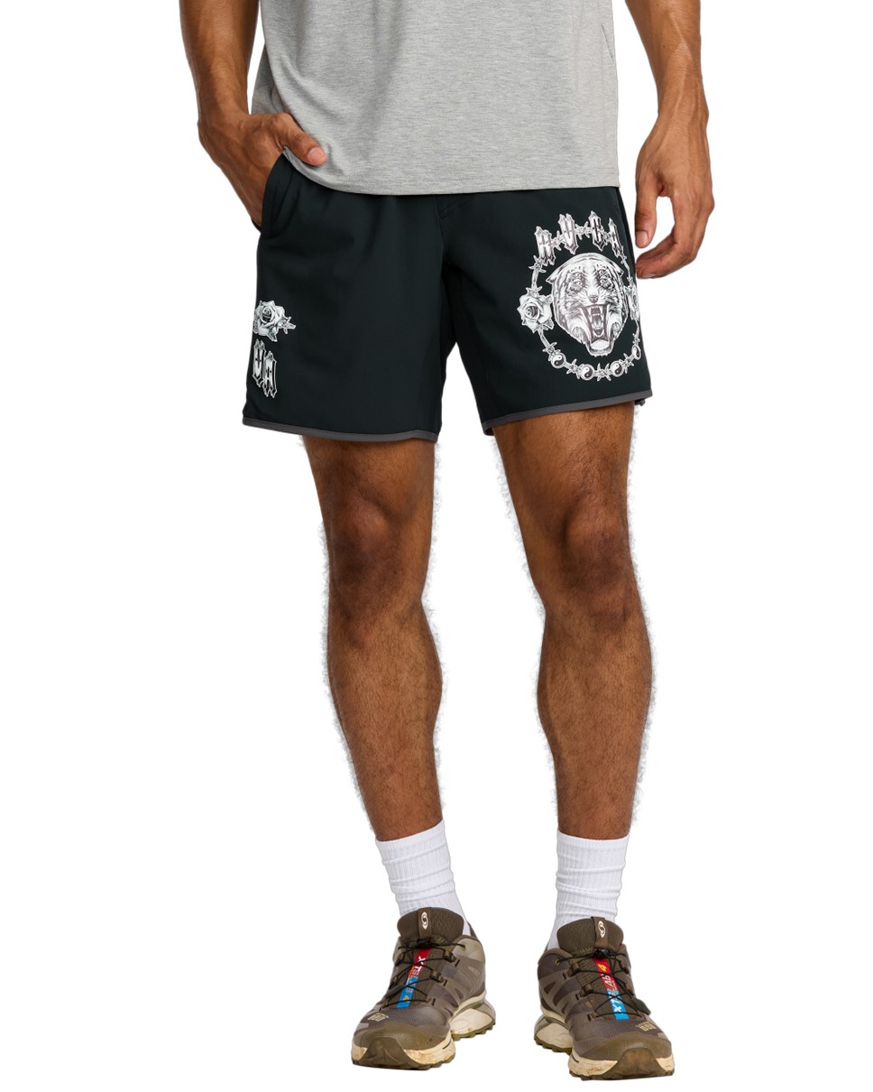 Mens Yogger Stretch Contrast 17" Shorts
