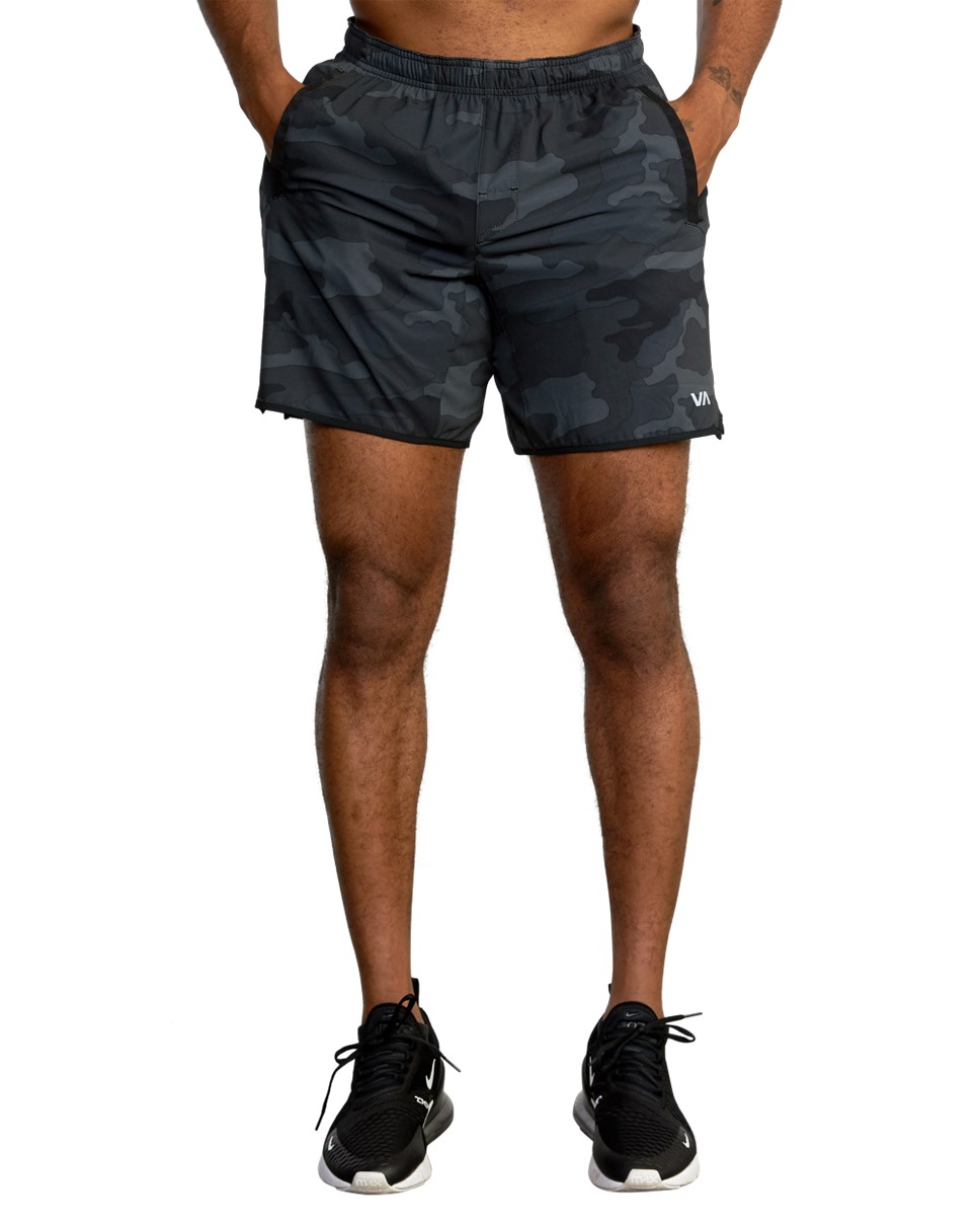 Mens Yogger Stretch 17" Elasticated Training Shorts (CAM)