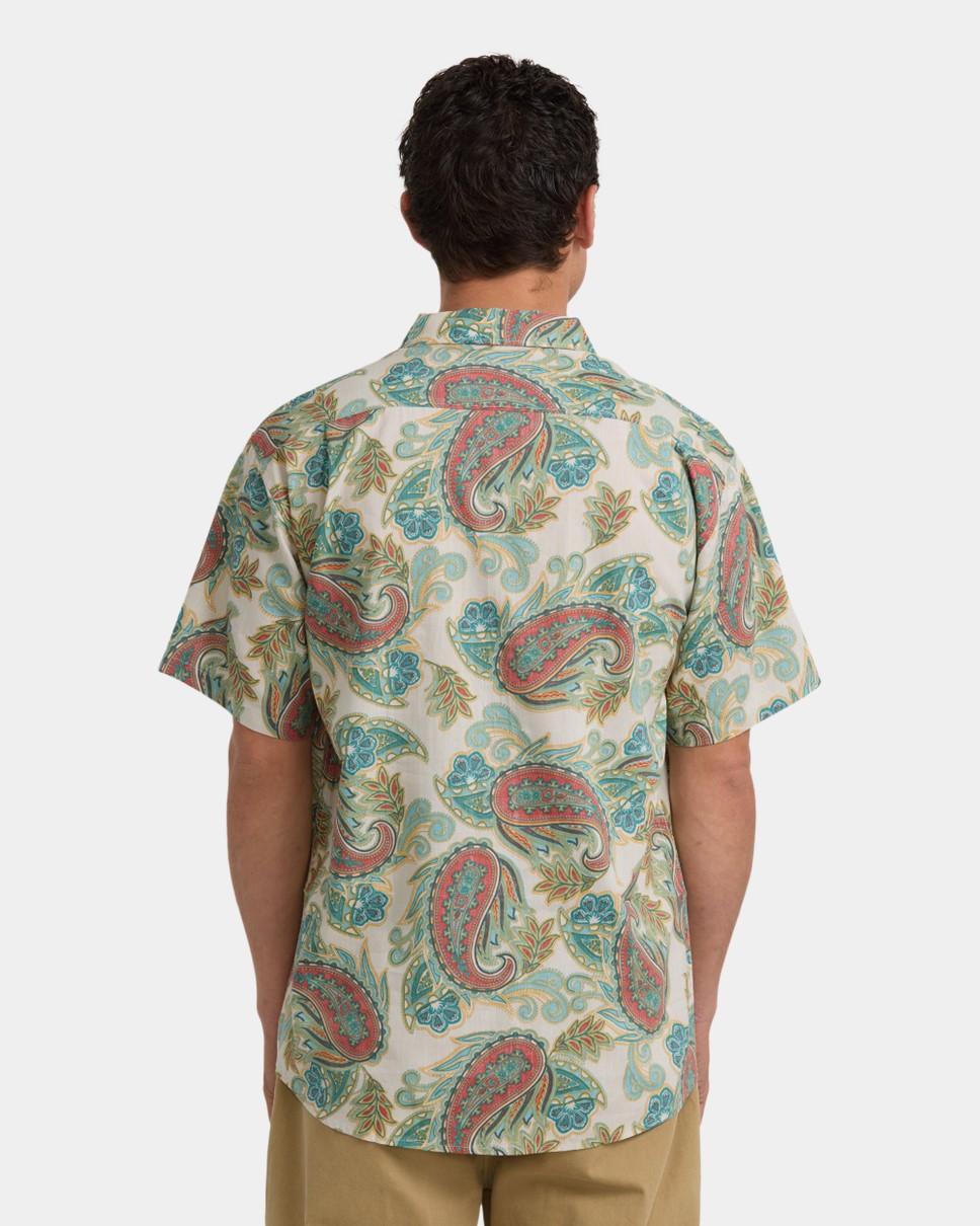 Mens Sundays Short Sleeve Shirt-Multi