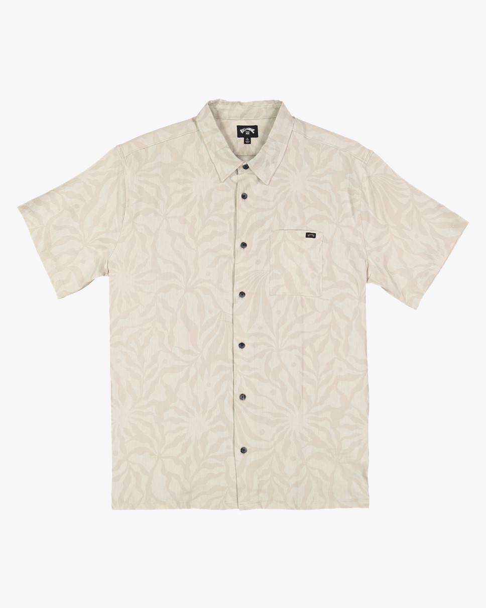 Mens Sundays Jacquard Short Sleeve Shirt (ASB)