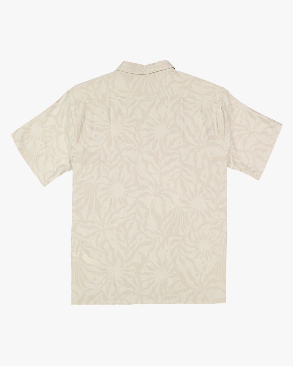 Mens Sundays Jacquard Short Sleeve Shirt (ASB)