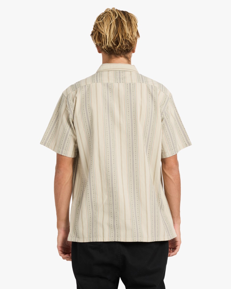 Mens Sundays Jacquard Short Sleeve Shirt (OAT1)