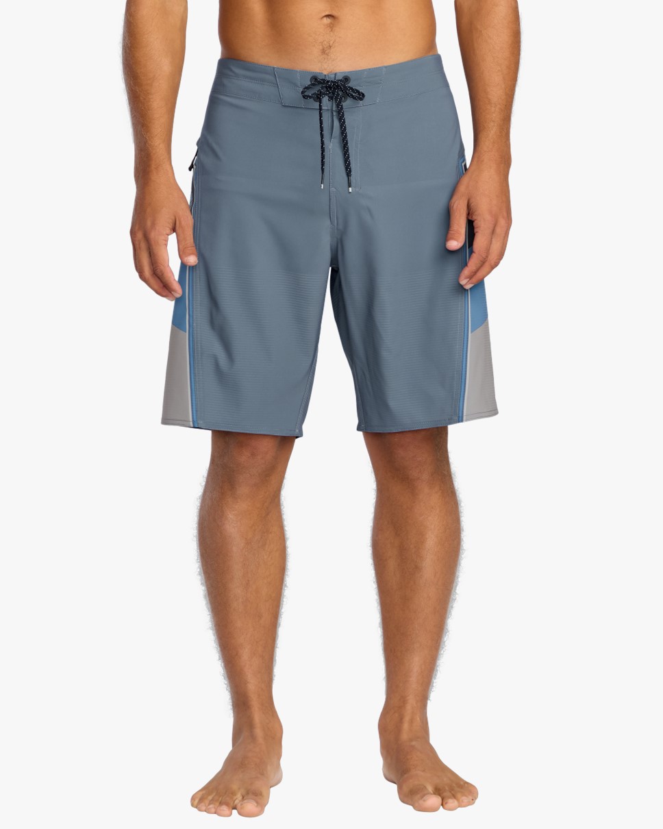Mens Straddie Airlite 20" Boardshorts-Blue