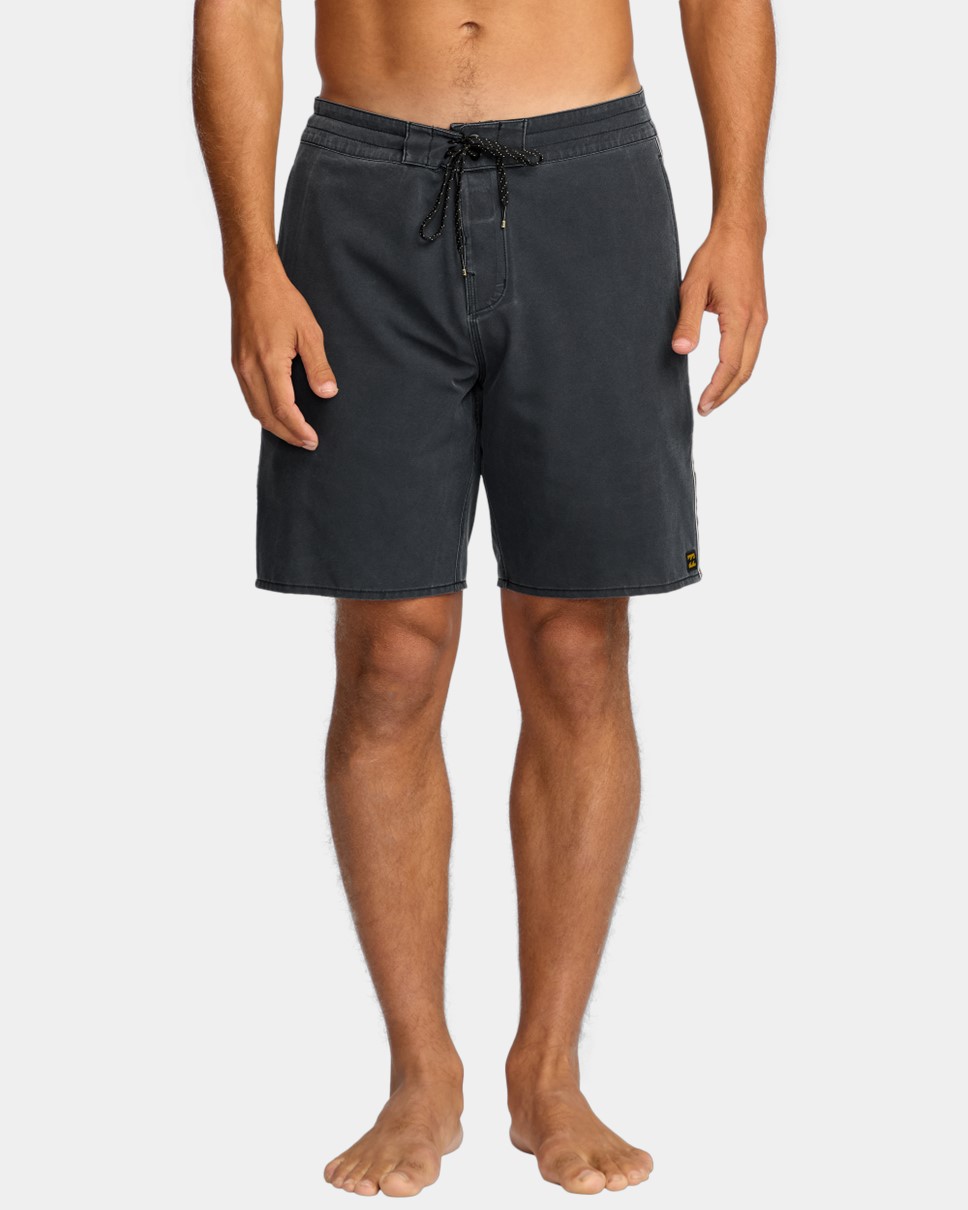 Mens Wategos Lo Tide Boardshorts-Black