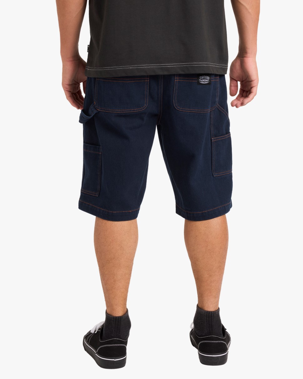 Mens Bad Dog Workwear Denim Shorts
