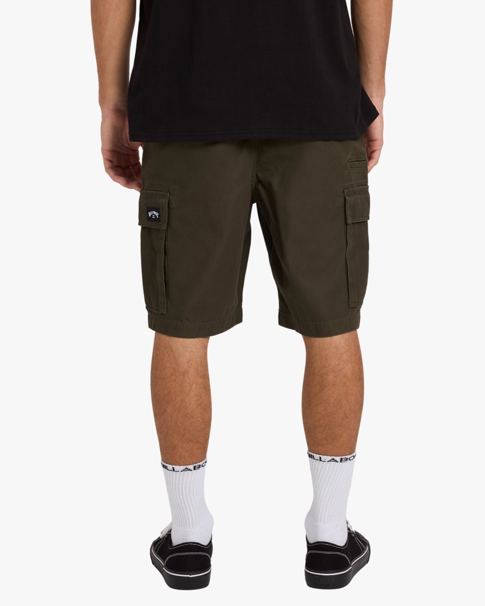 Mens Combat Cargo 21" Shorts-Brown