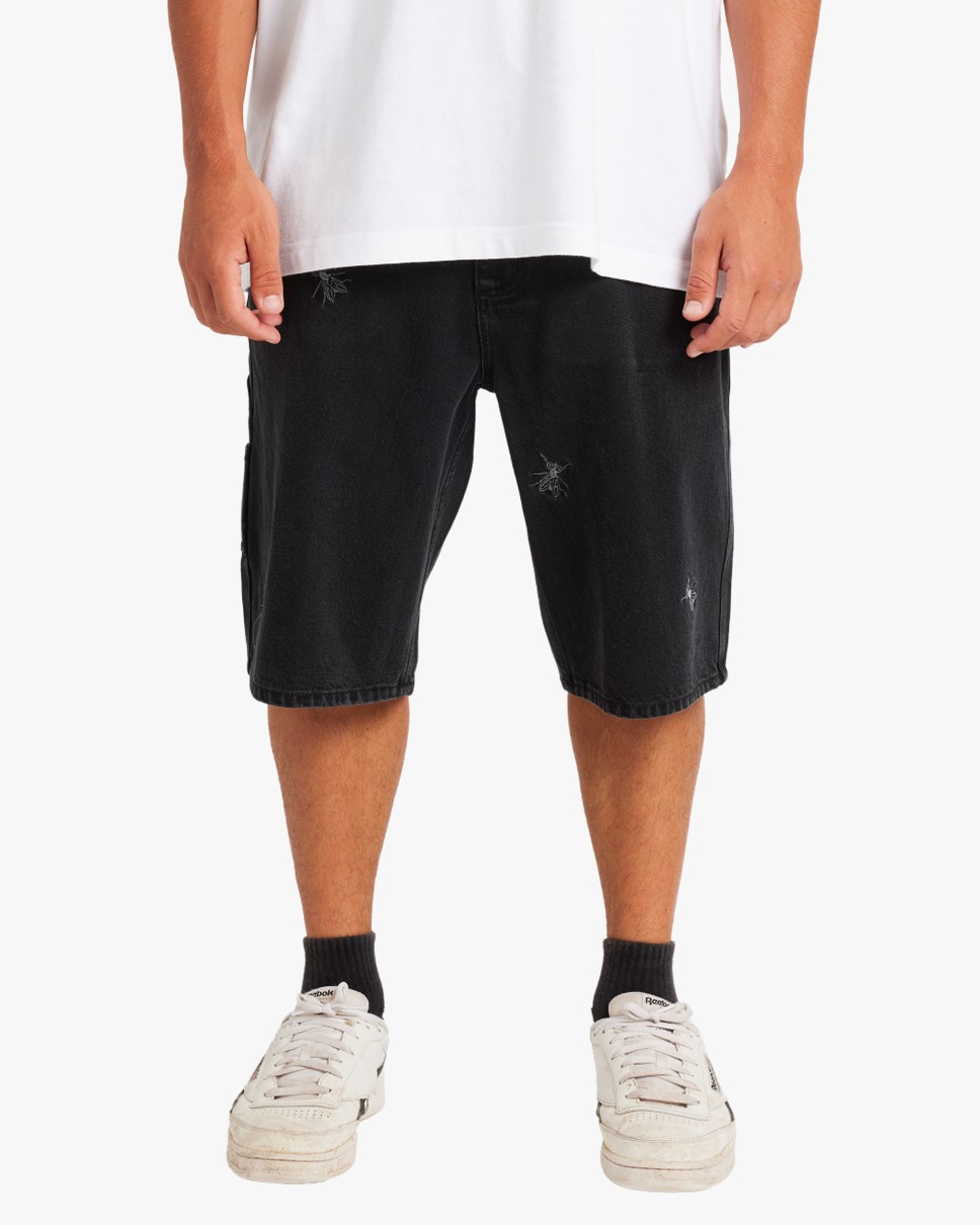 Mens Bong Fly 23" Jorts-Black