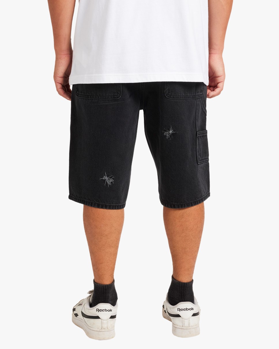 Mens Bong Fly 23" Jorts-Black