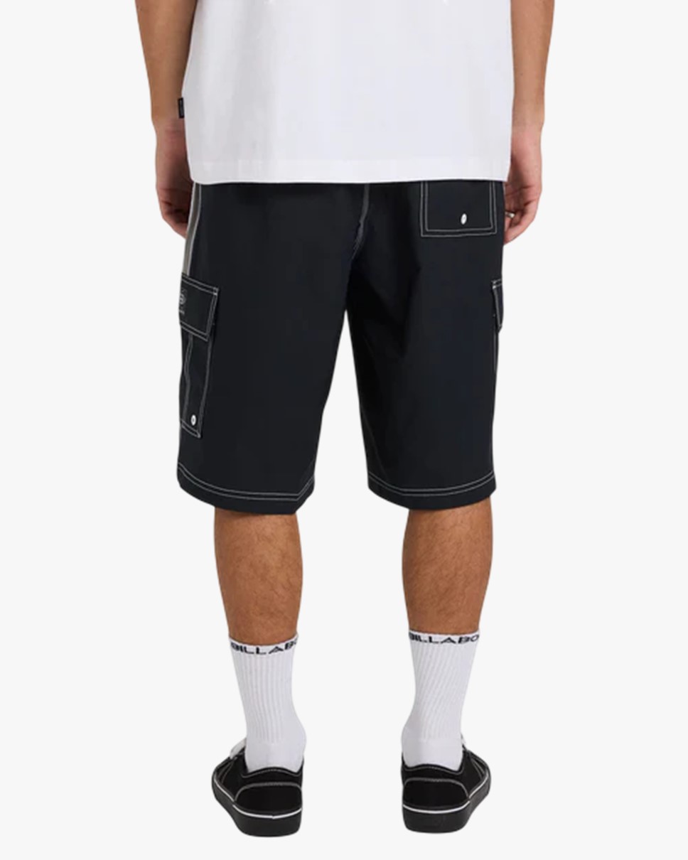 Mens Throw On 3.0 22" Boardshorts-Black
