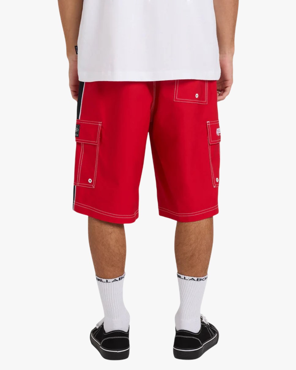 Mens Throw On 3.0 22" Boardshorts-Red