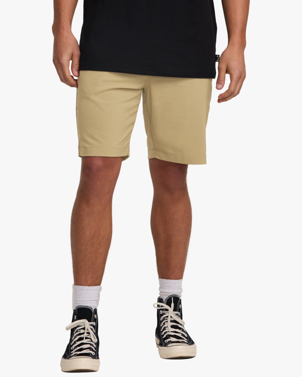 Mens Surftrek Journey Hybrid 20" Shorts-Beige