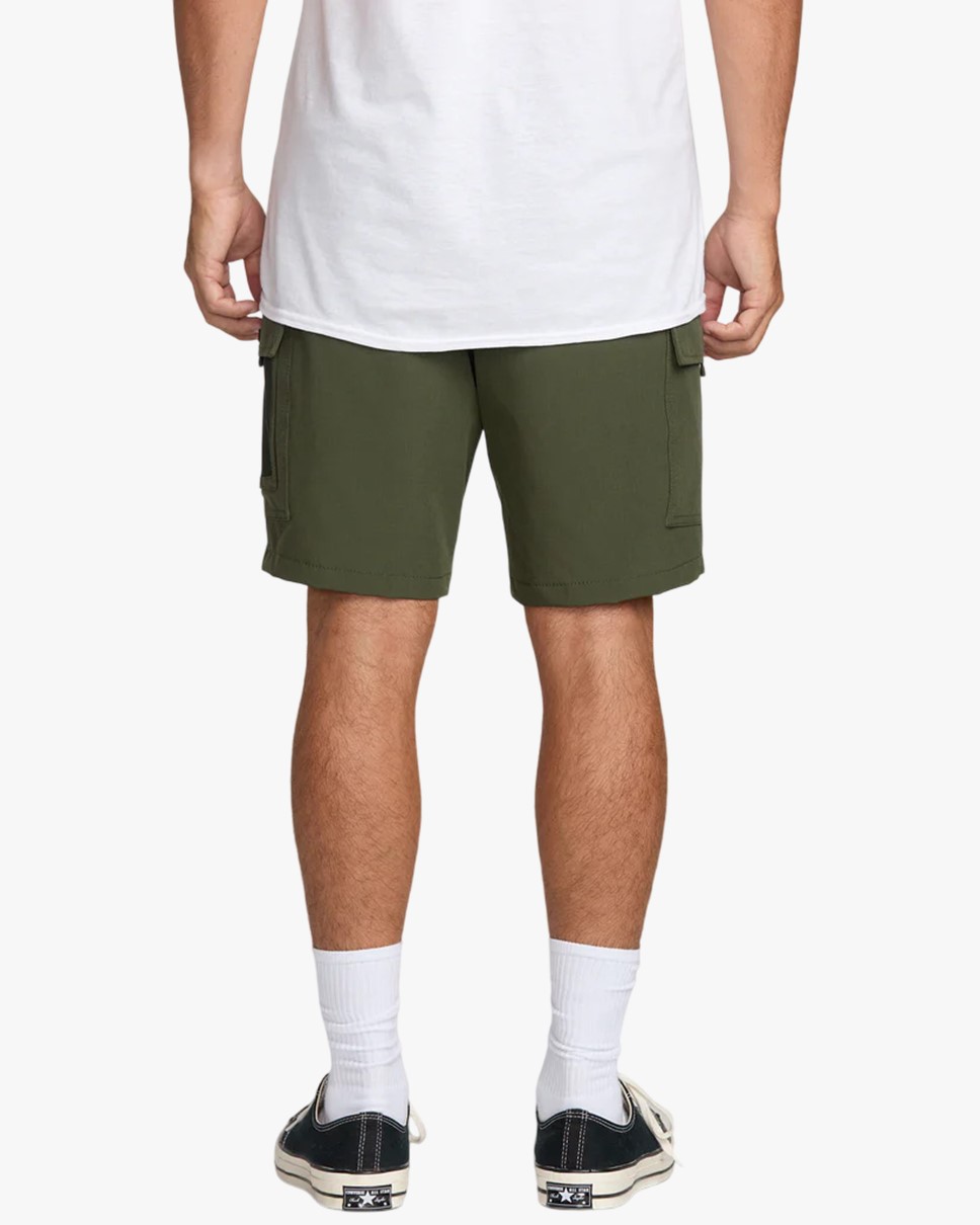 Mens Surftrek Cargo Hybrid Shorts-Green