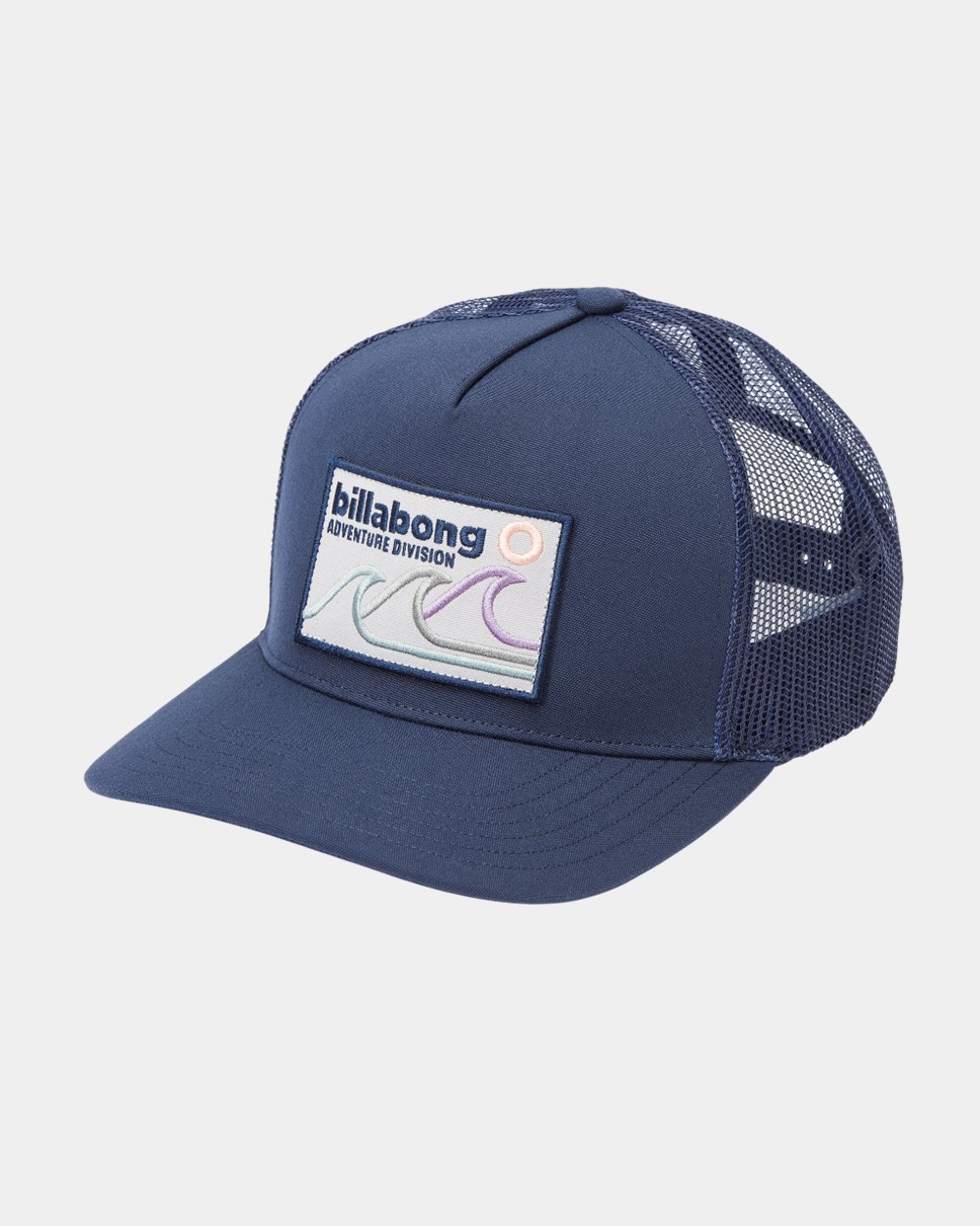 Mens Adiv Coastal Trucker Cap-Blue