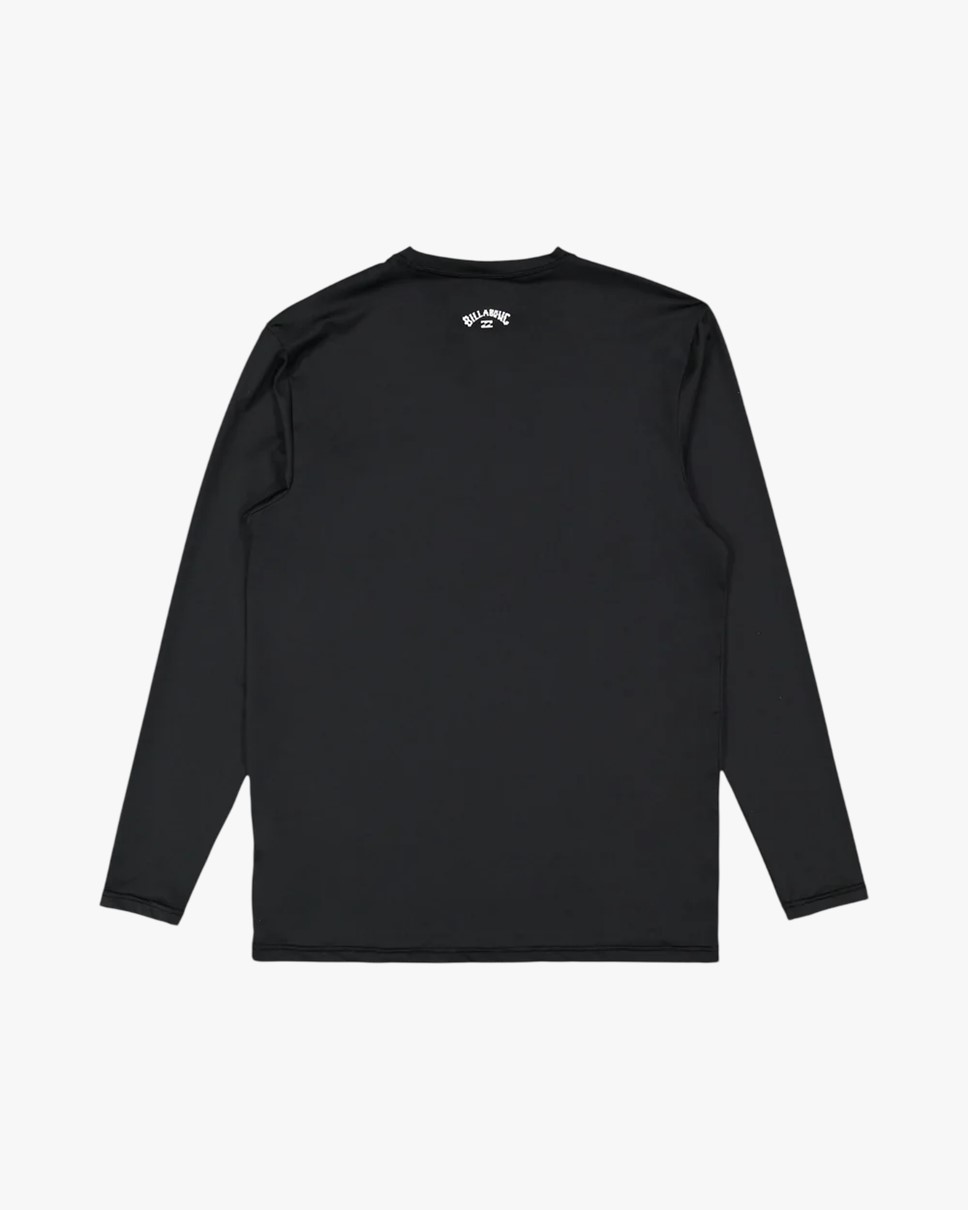 Mens All Day Wave Loose Fit Long Sleeve Rash Vest (BLK)