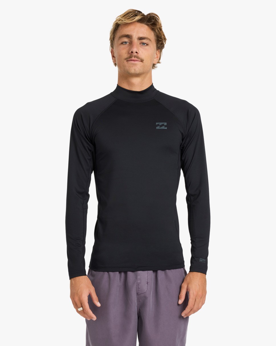 Mens Arch PF Performance Fit Long Sleeve Rash Vest (BLK)