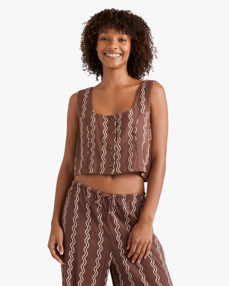 Womens Another Wave Woven Tank Top