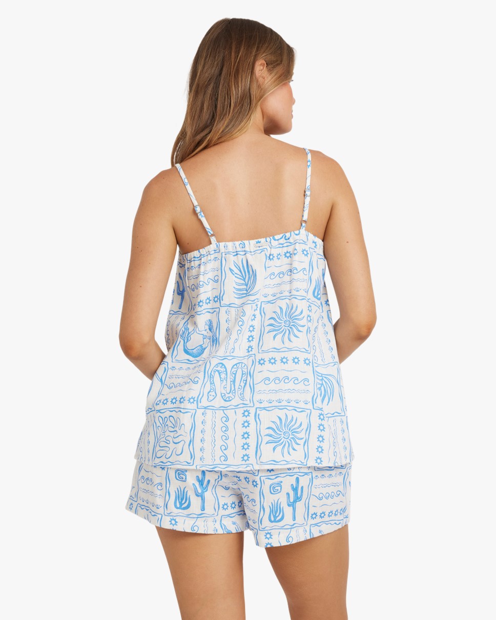 Womens Crystal Tides Sunrise Sands Top