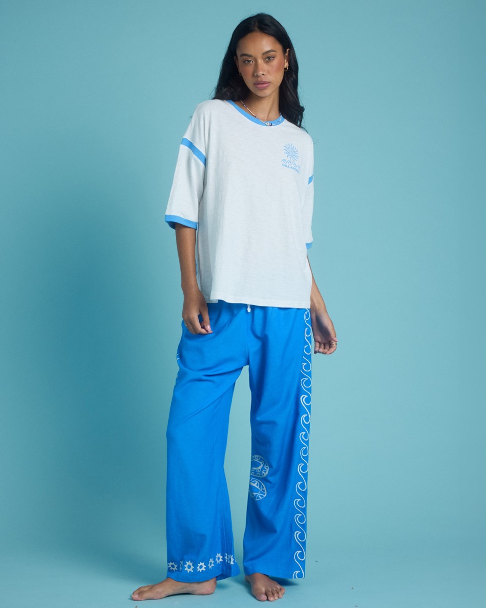 Womens Crystal Tides Find Me Here Elastic Pants