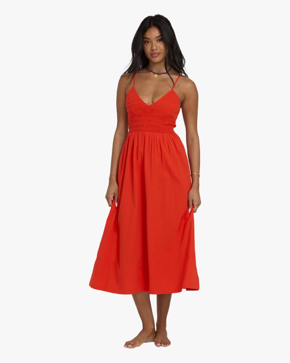 Womens Dreaming of Holidays Such A Trip Midi Dress