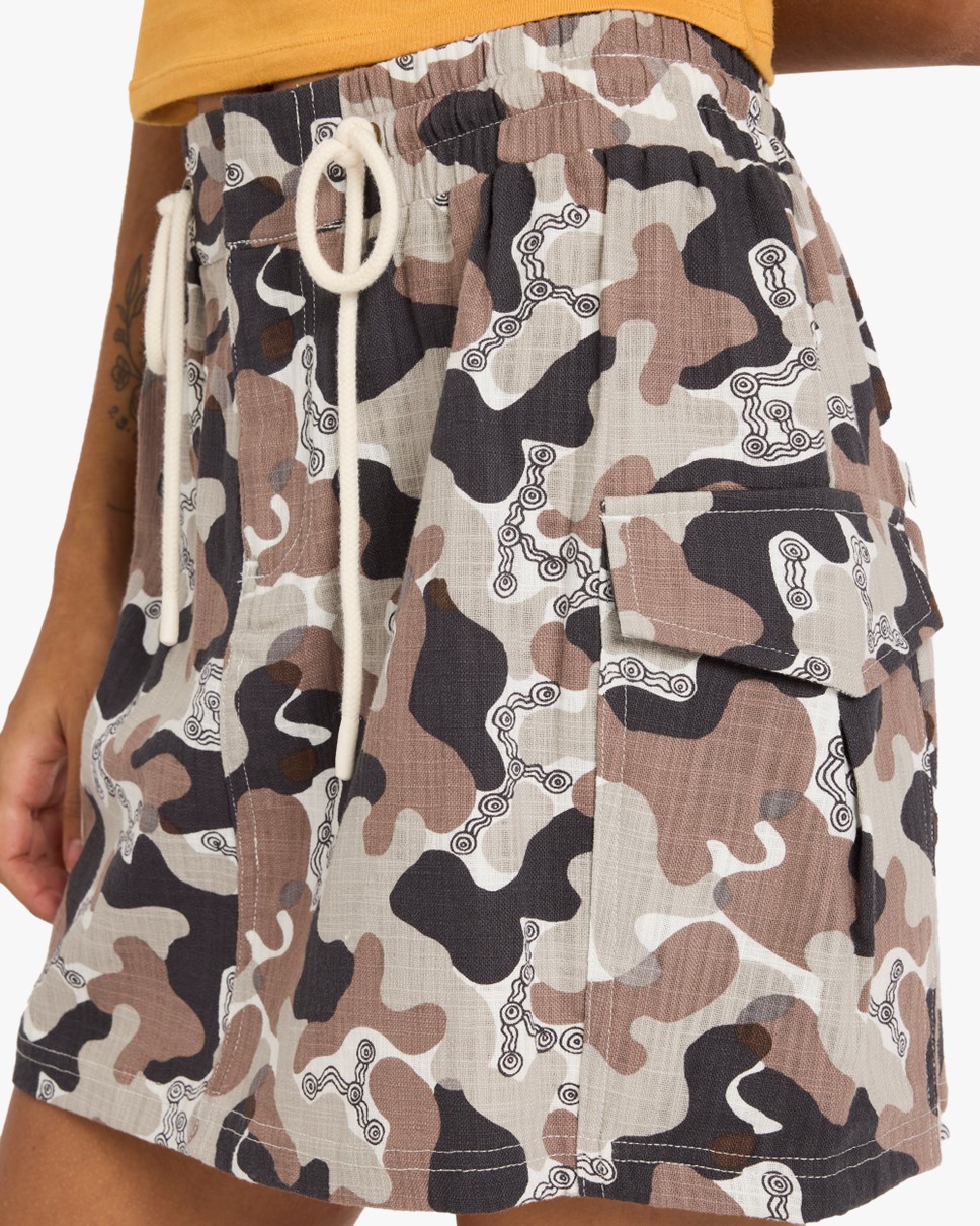 Womens Otis Camo Mini Skirt