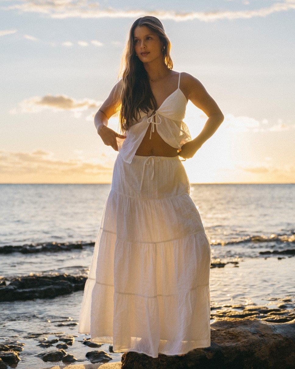 Womens Shifting Paradise High Tides Maxi Skirt