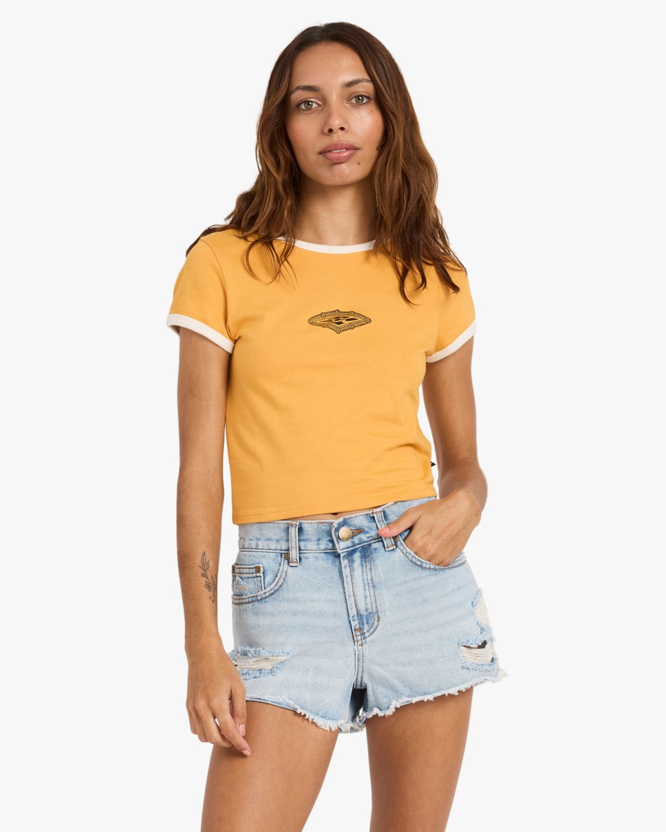Womens Otis Diamond Crop T-Shirt