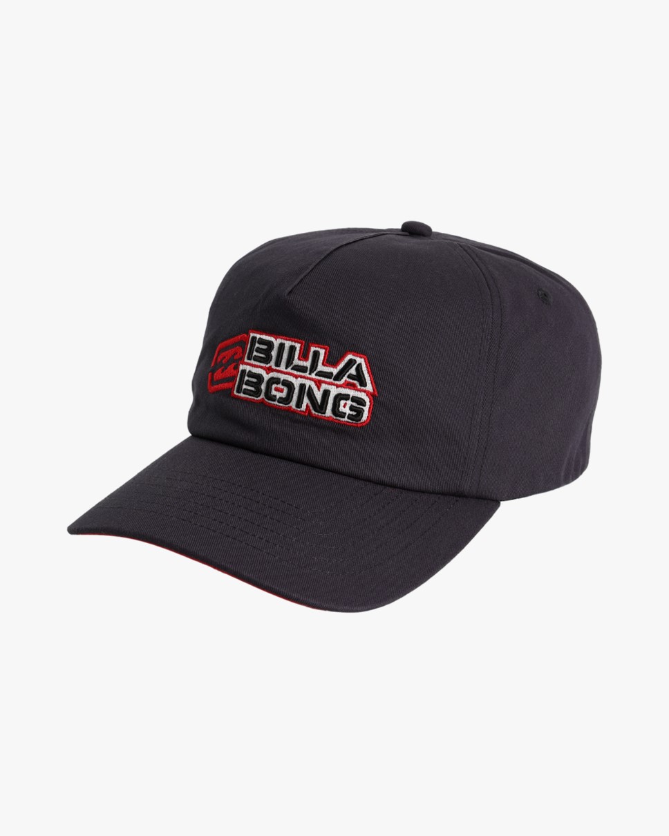 Mens Straddie Strapback Cap-Black
