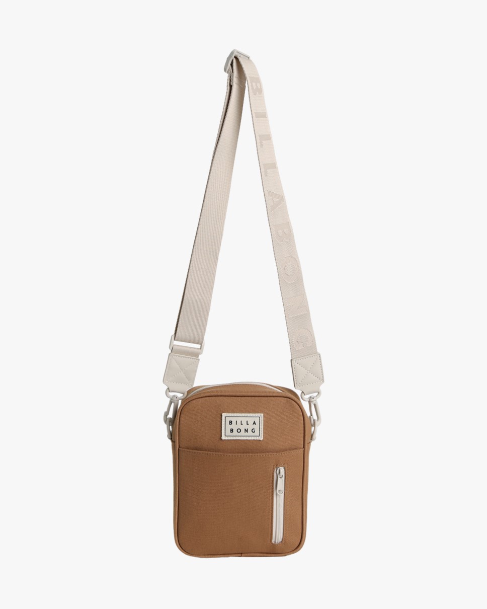 Womens Chaser Crossbody Bag-Beige