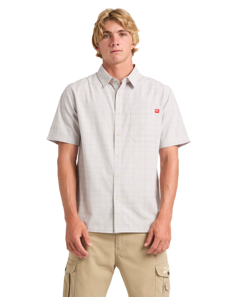 Mens Testament Short Sleeve Shirt-Grey