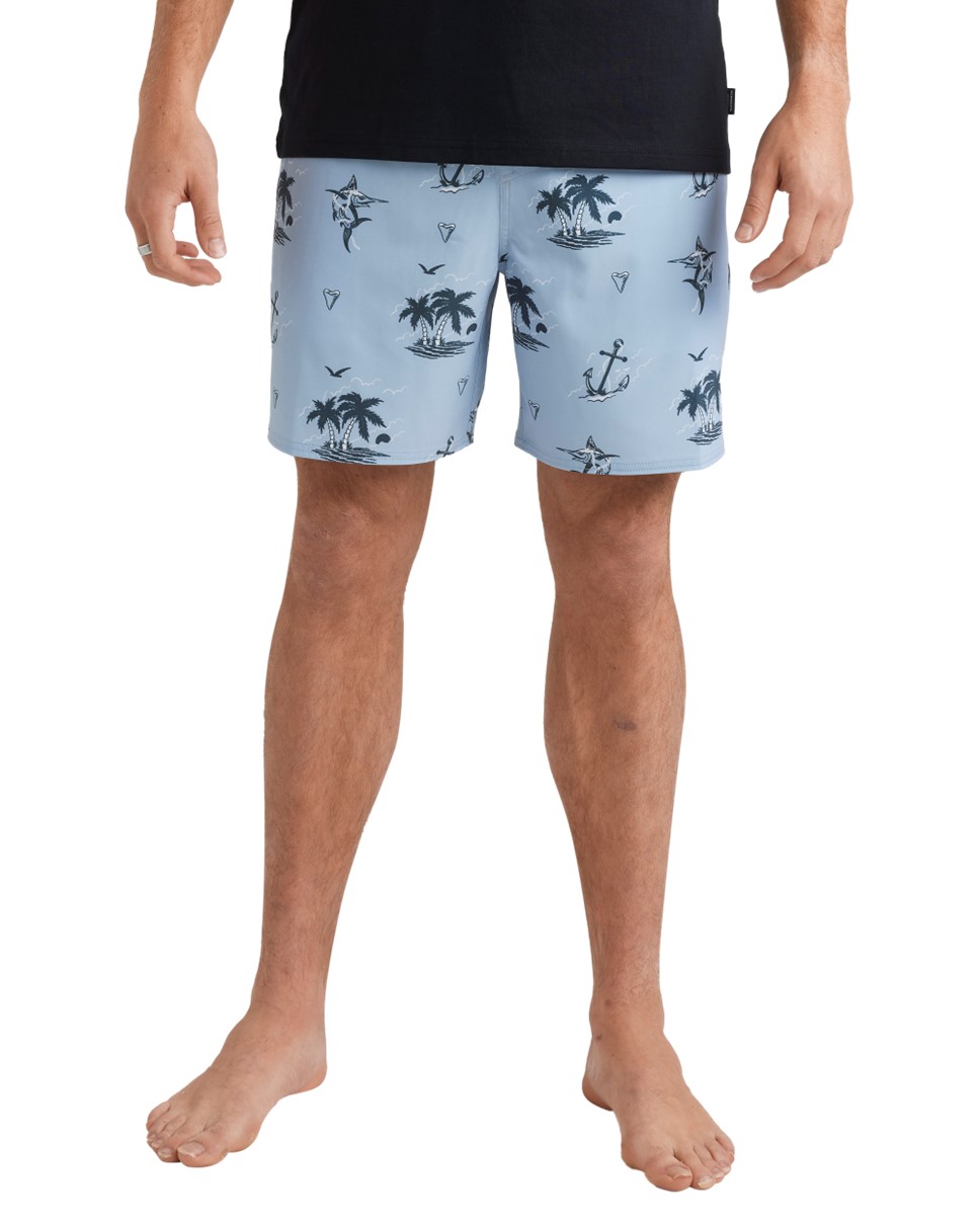 Mens Horizon Haze Swimshorts-Blue