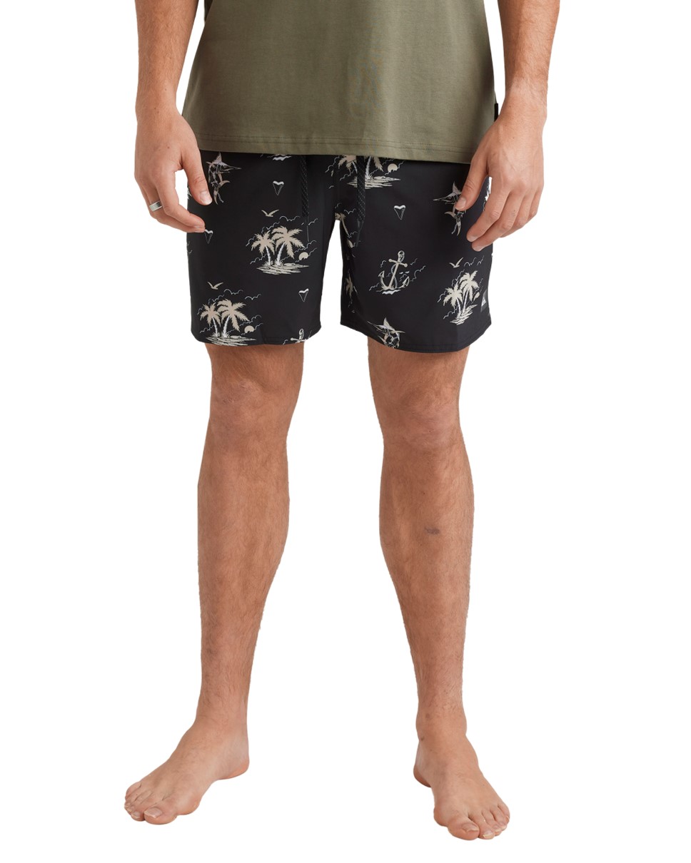 Mens Horizon Haze Swimshorts-Black