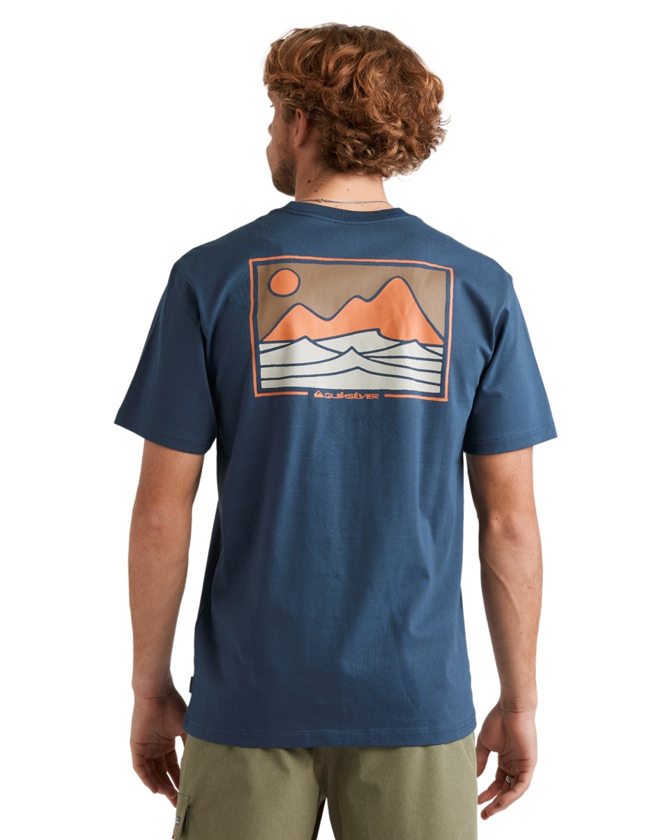 Mens Desert Swells T-Shirt-Blue
