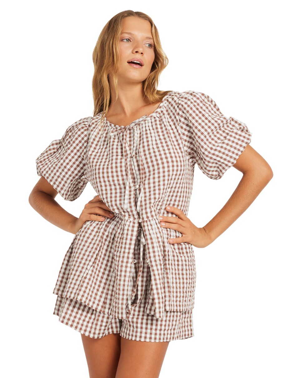 Womens Island Soul Delilah Check Top