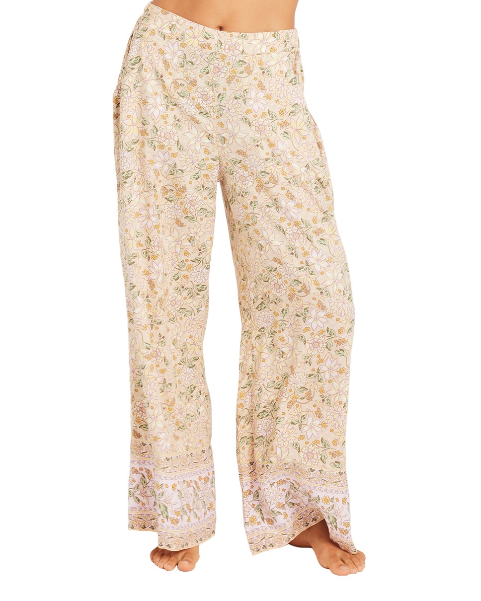 Womens Ocean Bloom Garland Wide Leg Pants