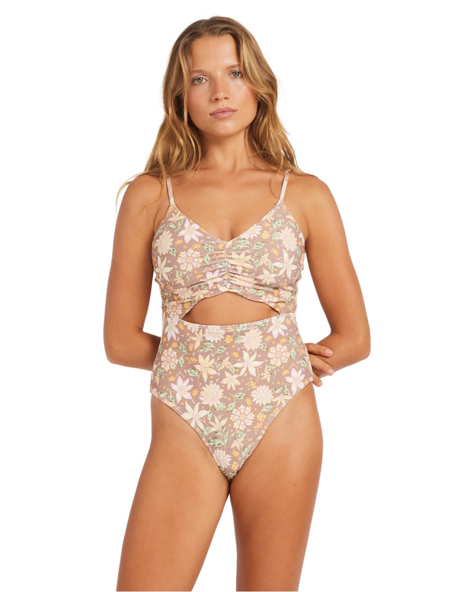 Womens Ocean Bloom Garland One-Piece