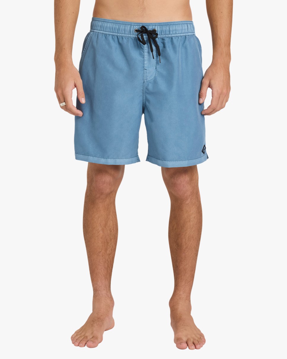 Mens All Day Overdye 17" Layback Boardshorts-Blue