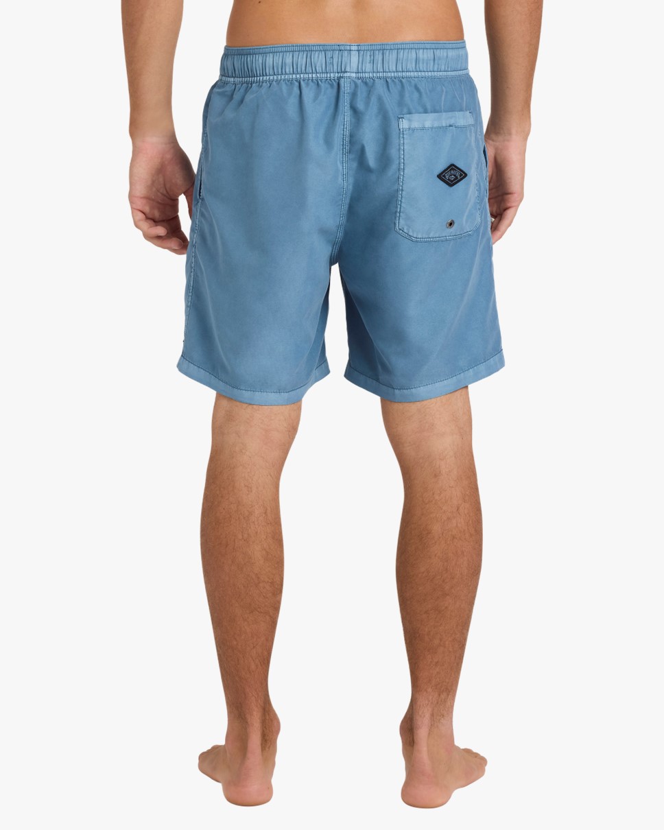 Mens All Day Overdye 17" Layback Boardshorts-Blue