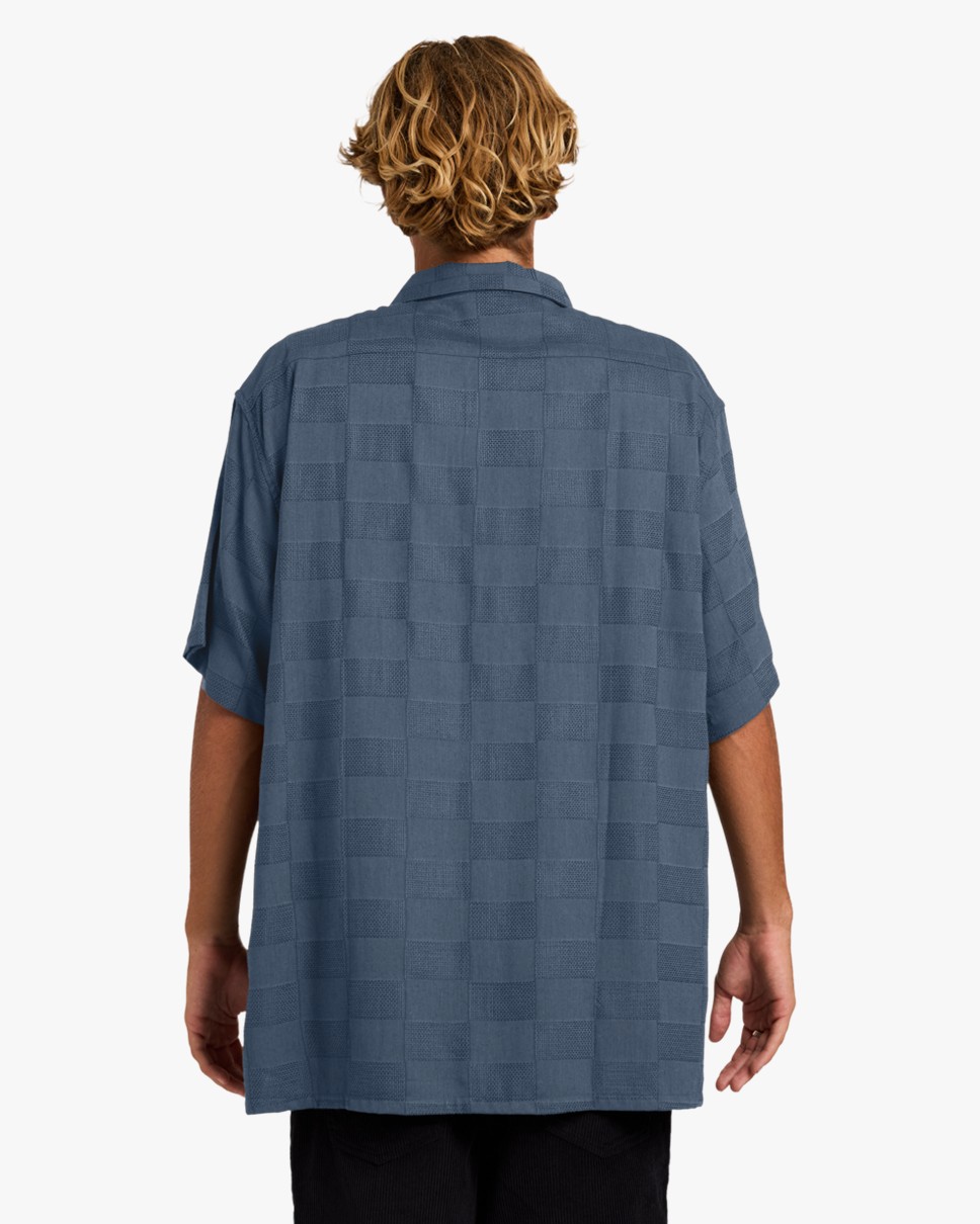 Mens Sundays Jacquard Short Sleeve Shirt (CHN)