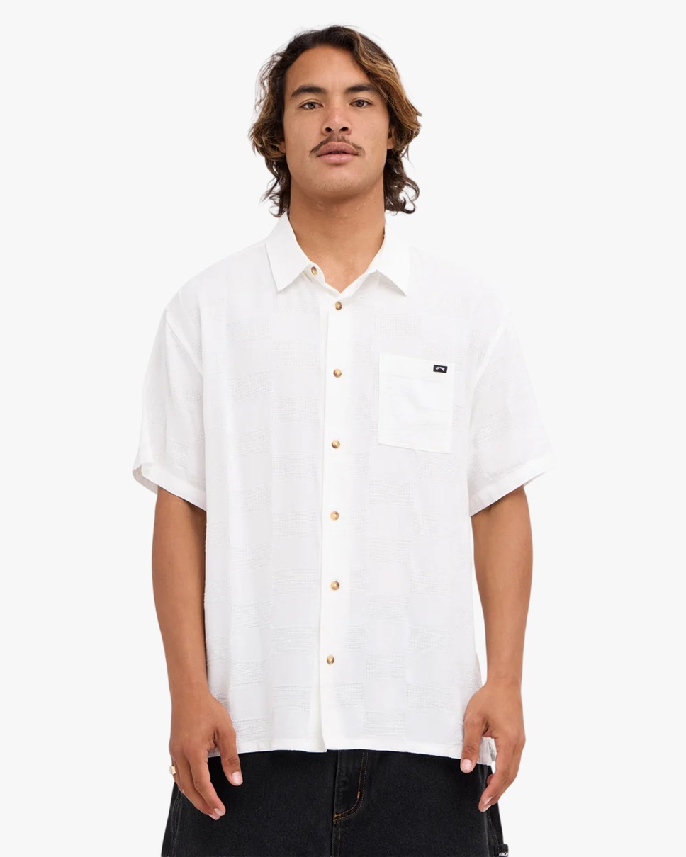 Mens Sundays Jacquard Short Sleeve Shirt (OFW)
