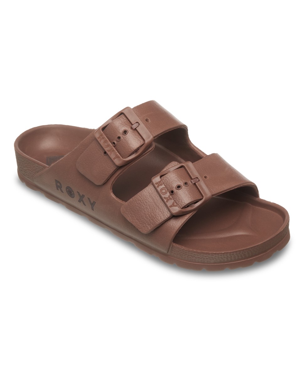 Womens Kattie Sliders-Brown