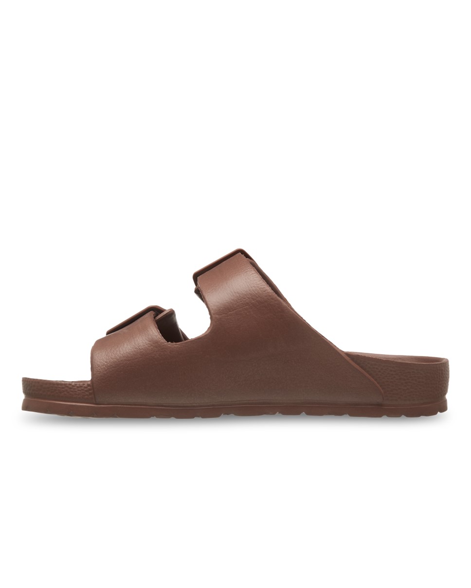 Womens Kattie Sliders-Brown