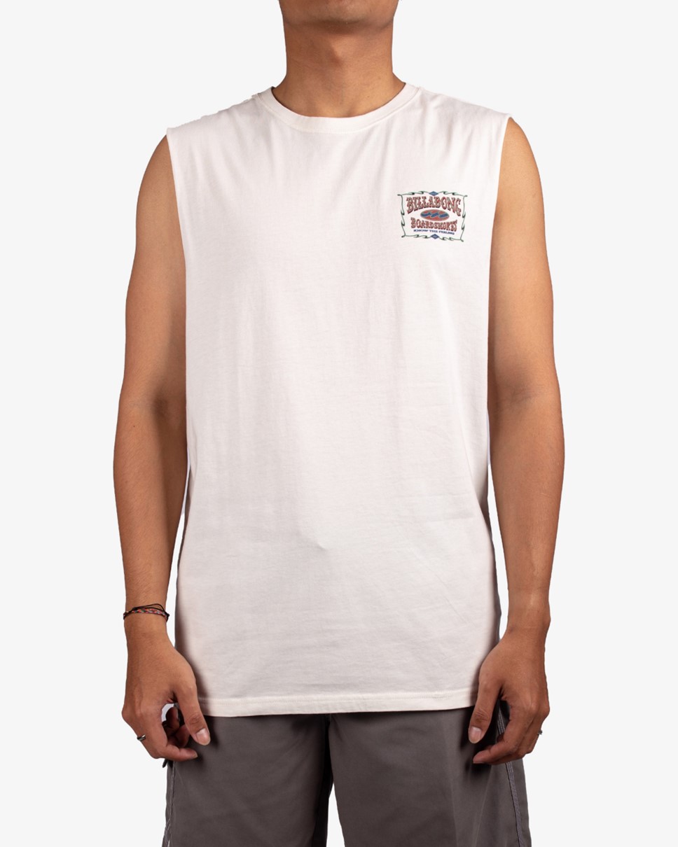 Mens Double Spread Muscle-White