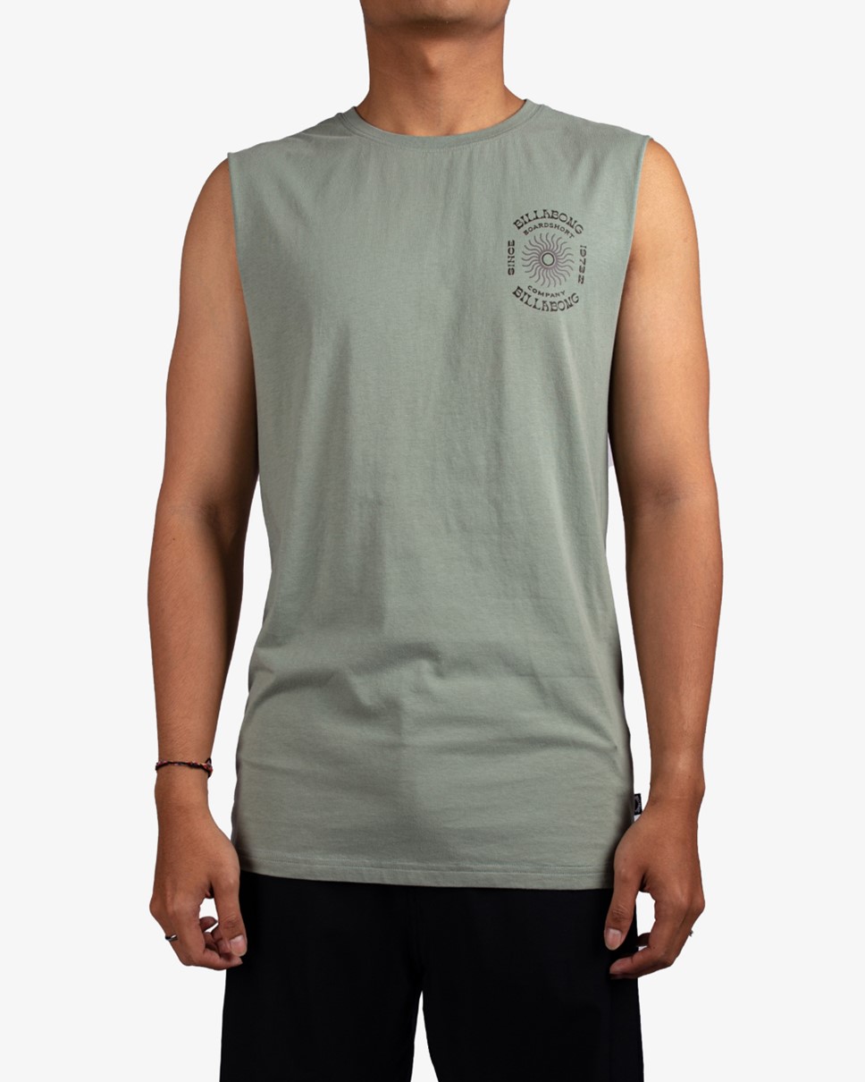 Mens Sunrise Muscle-Green