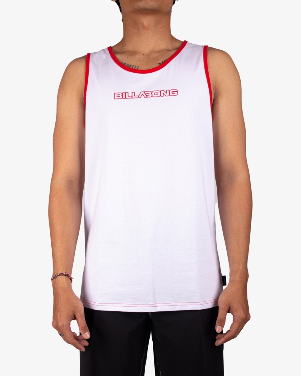 Mens Spec 73 Tipper Tank-White