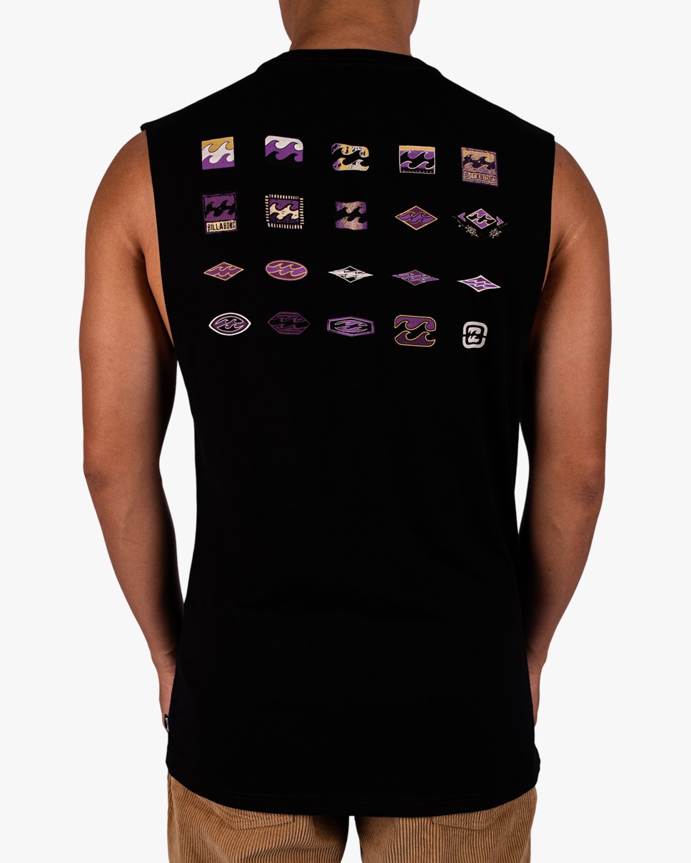 Mens Timeline Muscle Top (BLK)