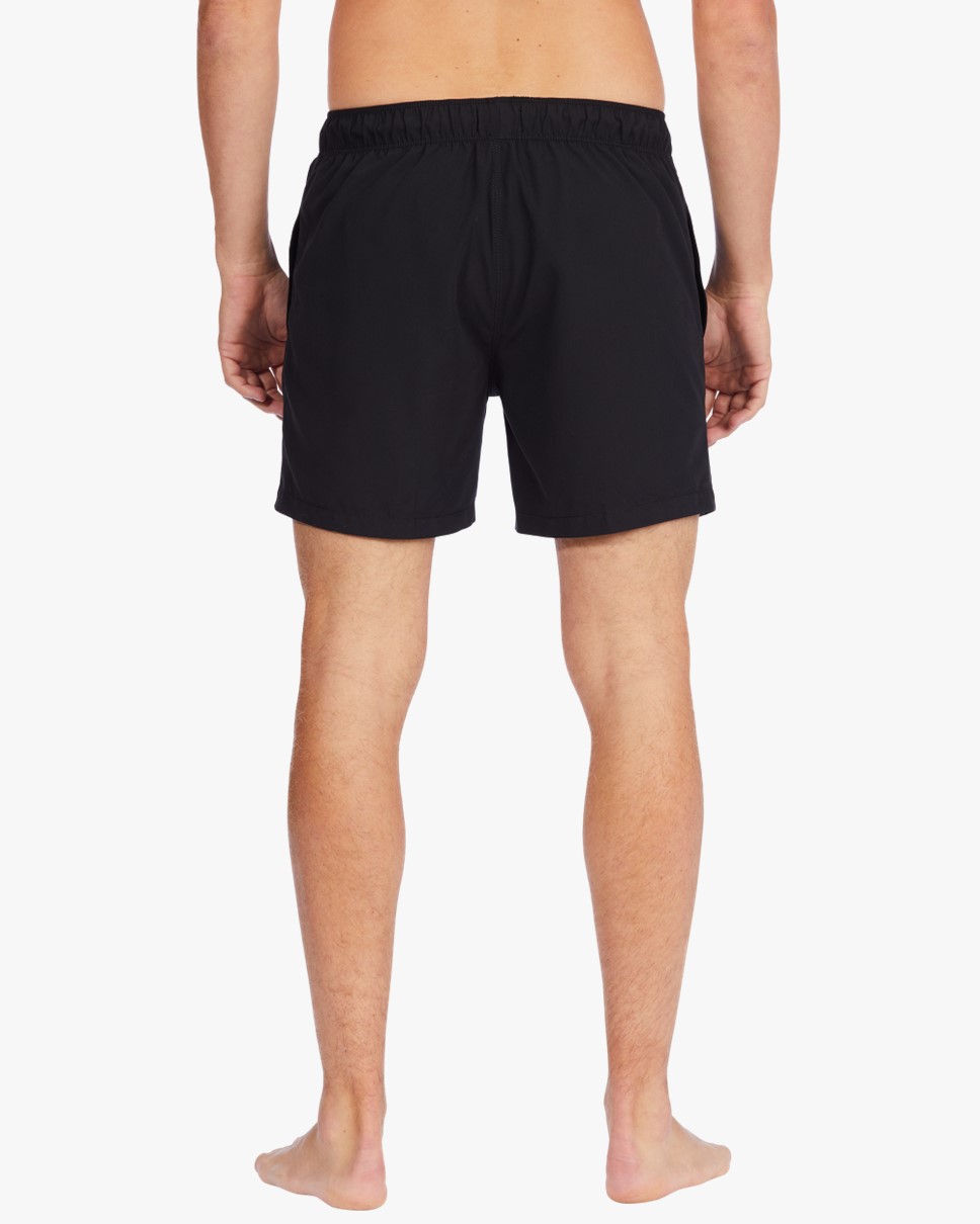 Mens All Day 16" Layback Swim Shorts-Black
